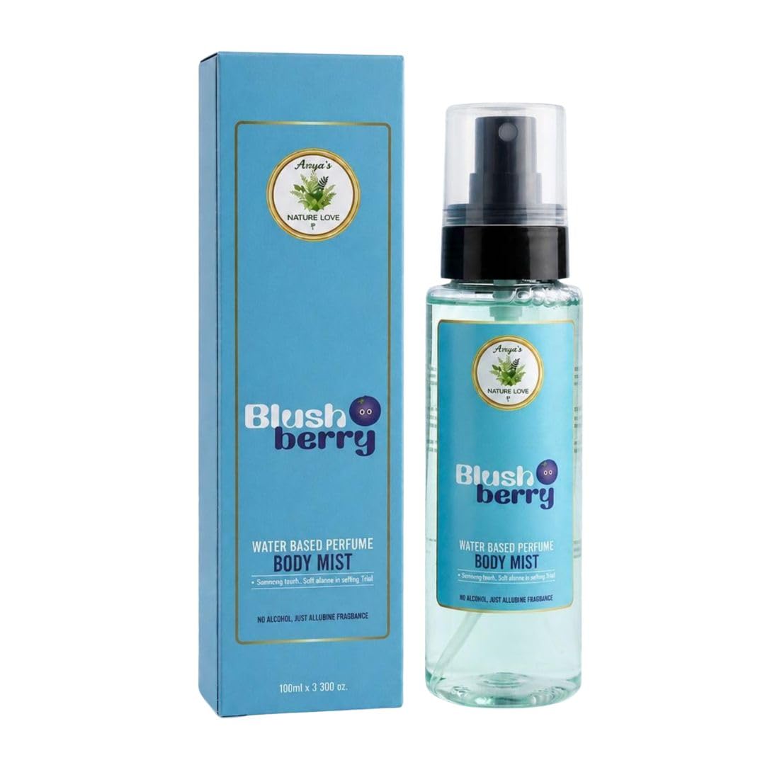 Blush Berry Water Based Perfume Body Mist with Blueberry & Aloe Vera | Fine Mist Fragrance Spray | For Men & Women | 100 ml-image-10