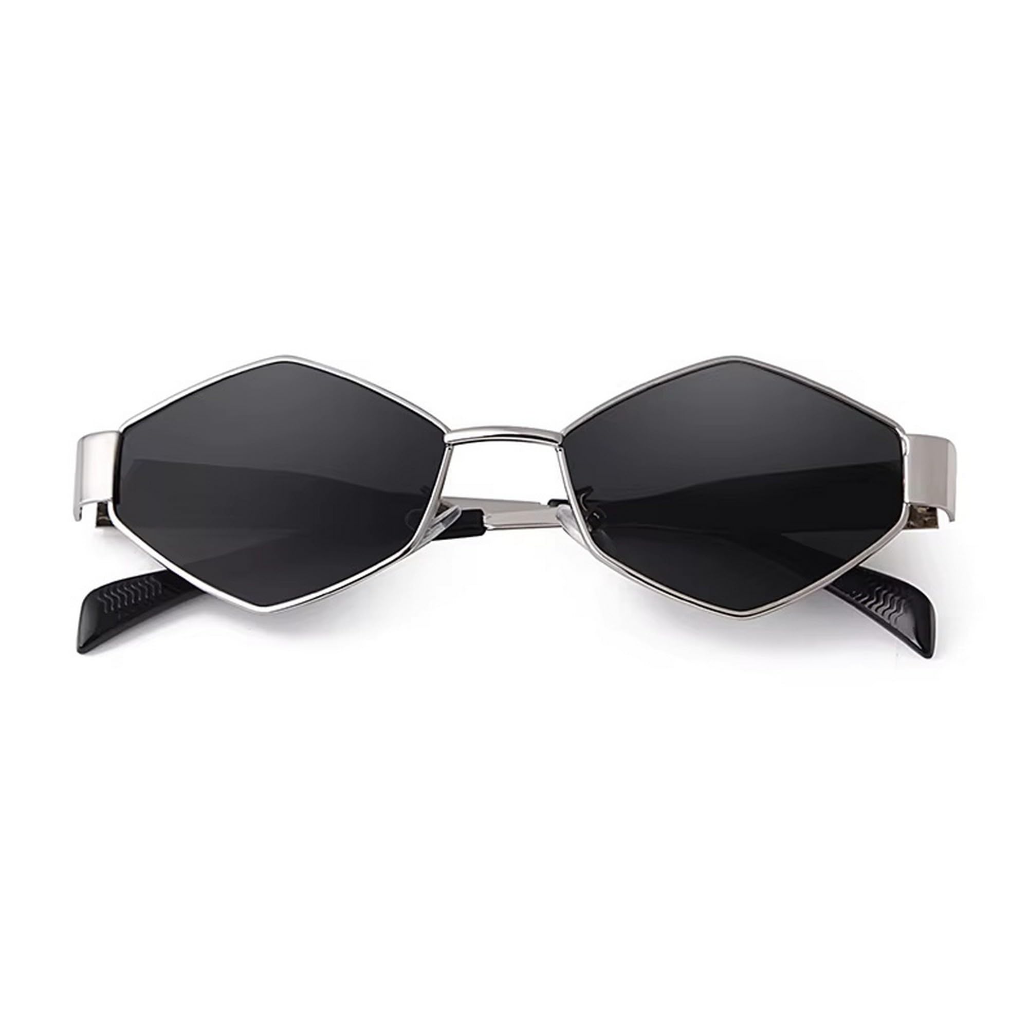 Dervin Gafas de sol retro hexagonales de moda para hombres y mujeres, modernas, elegantes y clásicas, protección UV400 y marco de metal duradero