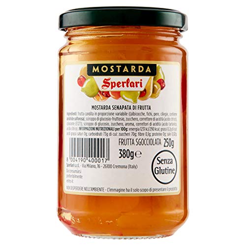 Mostarda, Frutas em Conserva (Pêssego, Figo, Pera, Cereja) Cloetha 380g