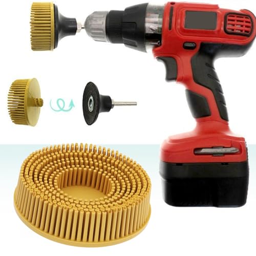 Image of OTOTEC 3Inch Abrasive Bristle Disc 80 Grit R-Type Abrasive Brush for Deburring Metal De-Rusting Finishing