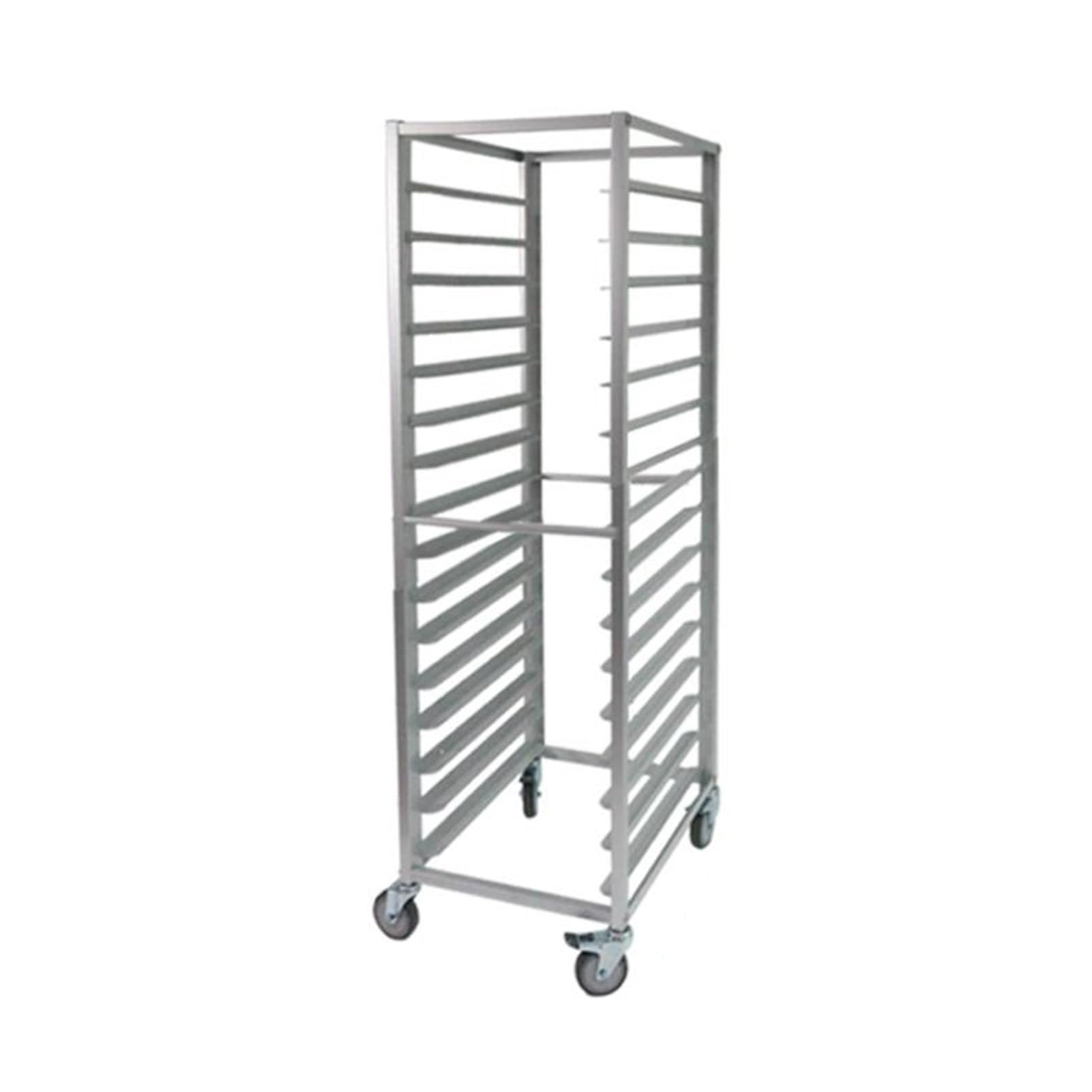 Estante comercial para bandejas con ruedas, carrito de aluminio para bandejas de tamaño completo/medio, solución de almacenamiento de 15 niveles para refrigeración de cocina y panadería