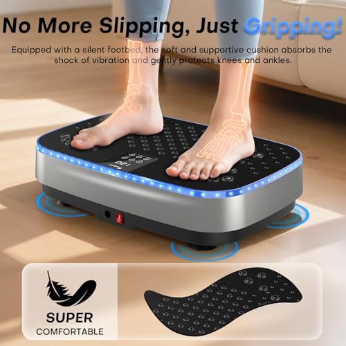 Vibration Plate,EvoSpark 2026 2D&3D Vibration Plate Exercise Machine with Dual Motors,Adjustable Speeds, High Weight Capacity Vibrating Plate for Lymphatic Drainage & Weight Loss - Image 4