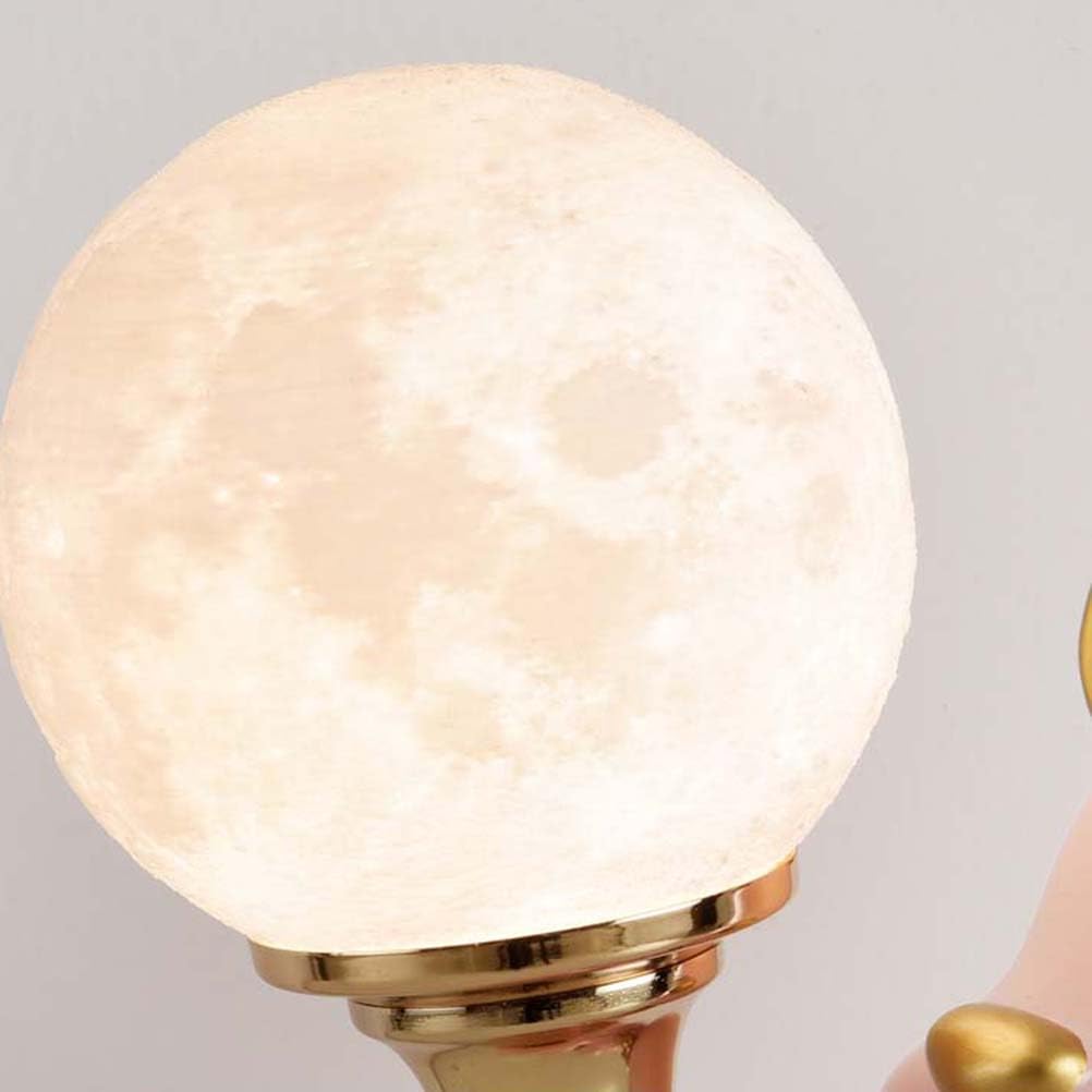Kinderzimmer G9 Tischlampe Mond Bear Tischleuchte mit Kabel (Blau) | Kunstharz Kinder Bettlampe Cartoon Moderne Design Baby Nachtlampe für Wohnzimmer Schlafzimmer Babyzimmer mit Leuchtmittel