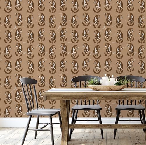 Papier peint vinyle autocollant beige pour décoration murale