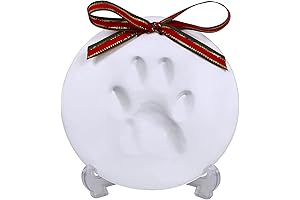 Midlee Christmas Dog Clay Paw Print Ornament Kit with Stand (2 Pack)