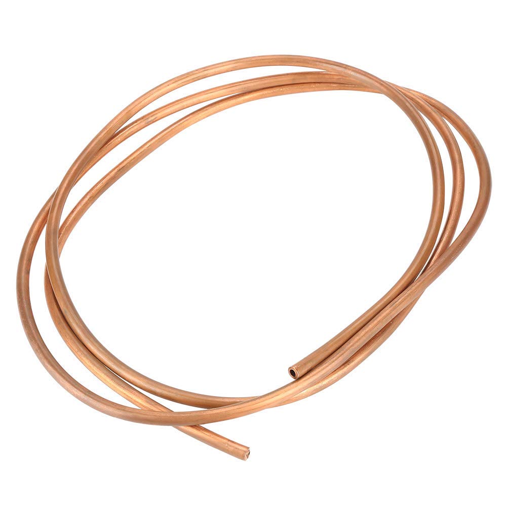 Tube de cuivre mou, 2 m T2 de tuyau de tube de bobine de cuivre mou ID 4 mm OD 6 mm épaisseur 1 mm pour la réfrigération