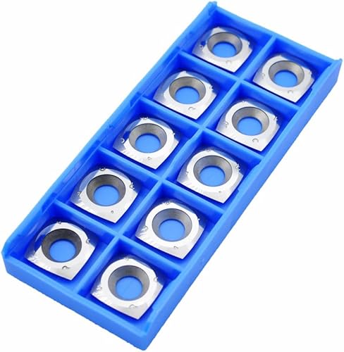 Miniatura 10 de Woodturning NA 16 × 0.118 in-30  cortador de inserción de carburo redondo cuchillas de repuesto de ángulo de rastrillo negativo para herramientas de