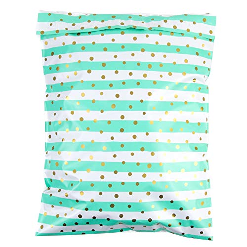 Image of Inspired Mailers - Poly Mailers 10x13 - Gold Confetti Deluxe - Pack of 100-3.15mil Unpadded Shipping Bags - Packaging Envelopes (10x13, 100 Pack)