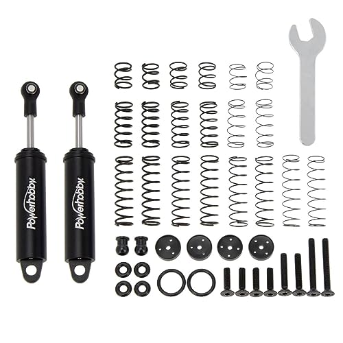 Powerhobby 90mm Promatics Two Stage Internal Spring Shocks (2) Black Fits 1/10 Crawler