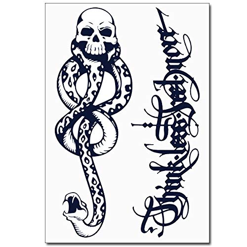 glaryyears Semi Permanent Tattoo Sticker — 6 Pieces Temporary Tat Stickers 44 Tattoo Designs Words Symbols Long lasting Waterproof for Women Men