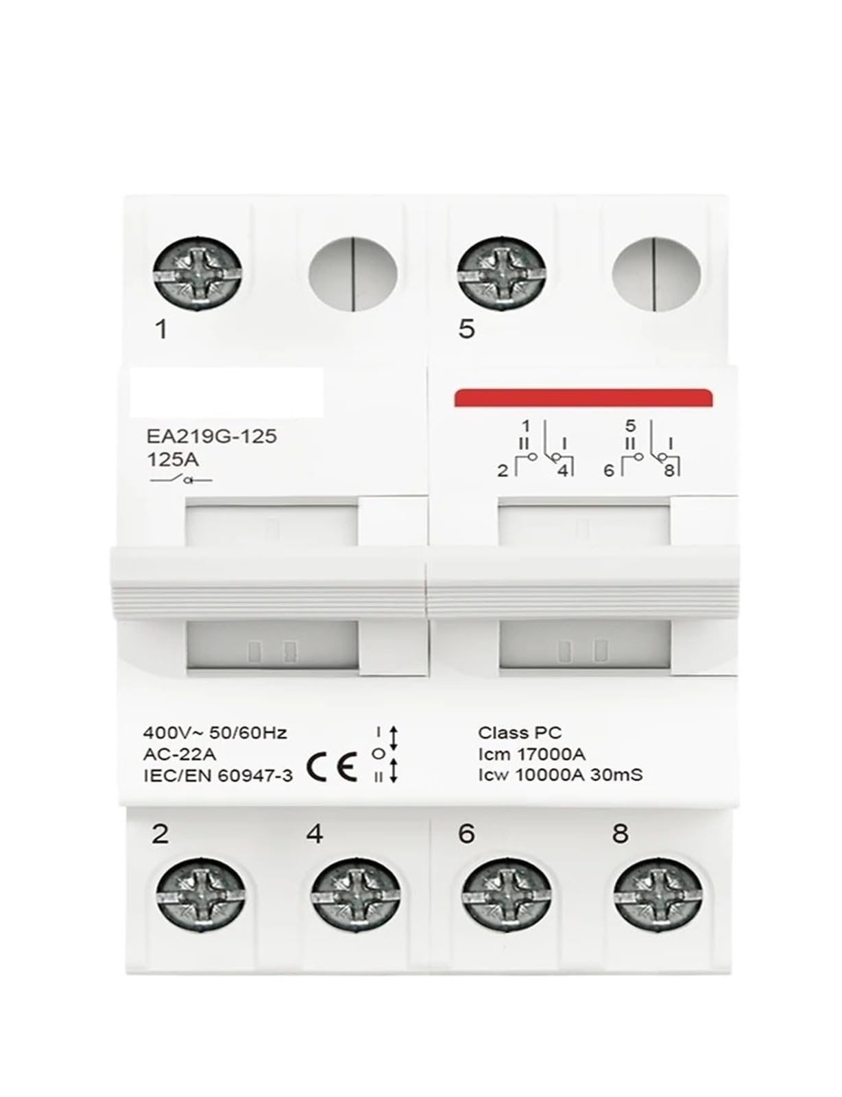 2P 40A 63A 125A AC400V Modulare Doppia Alimentazione Manuale Interruttore di Trasferimento AC Isolamento Sezionatore Interruttore Circuito