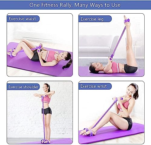 Image of Pull Reducer Training Bands 4 Tubes Body Pedal Exerciser Yoga Crossfit Exercise, Arm Exercise, Body Building Training Men and Women (Multicolor) (P - Heavy Pull Reduser)