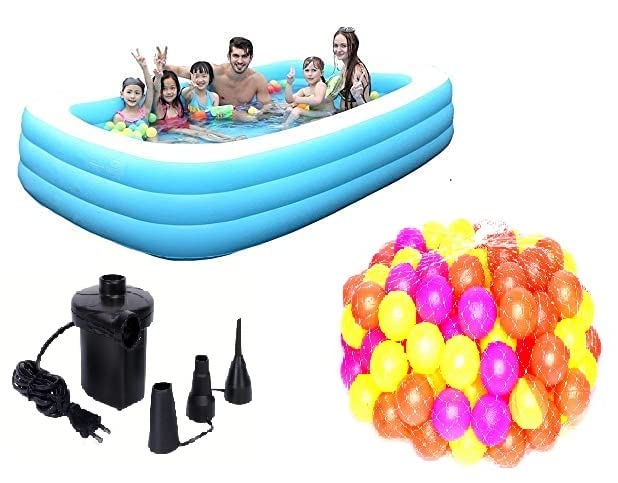 EKAN Swimming Pool Inflatable Bath Tub for Kids and Adults SPA Bath Tub with Air Pump Multicolor (Plain Bath Tub 10Ft) (B0BZJHYR61) Amazon Price History, Amazon Price Tracker