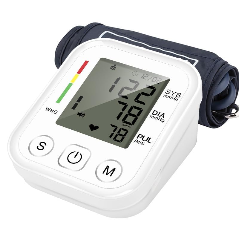 Automatic Digital Blood Pressure Monitor – Upper Arm BP Machine with Large Display | One-Touch Operation | Adult Cuff (22–32 cm) | Accurate & Portable Home Use Device – White | fully digital bp | upper arm bp | portable bp monitor | home use mdss bp monitor | white | bp checking for home | electronic bp apparatus | one touch operation bp machine | large display-image-17