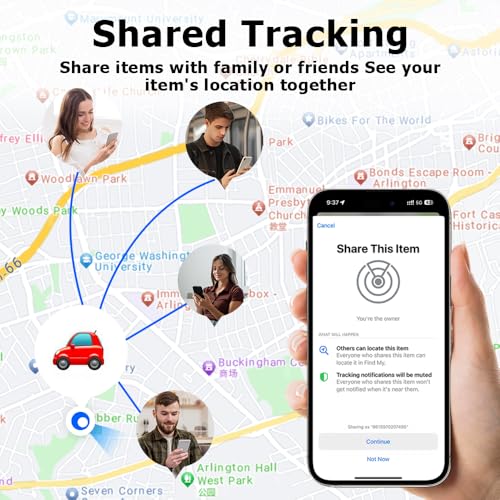 Image of Mini GPS Tracker for Vehicles, No Monthly Fees, Bluetooth Tracker Tag | Magnetic Tracker for Car, IP67 Waterproof, 12 Months Battery Life, No Subscription, Tracking Tag for Cars Bikes Luggage