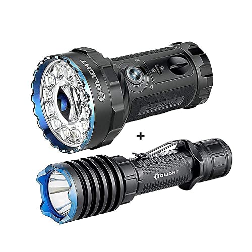 OLIGHT 14,000 Lumens Marauder 2 Bundle 2,100 Lumens Warrior X Pro
