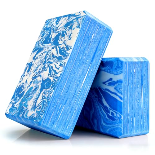 Yoga Blocks 2 Pack, 9x6x3in Pilates Block, Non-Slip Foam Brick for Exercise