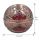 Honoro Windproof Ashtray with Lid for Outdoor and Indoor Use,Metal Portable Cigarette Ashtray with Gift Box,Red Rose,Red Bronze