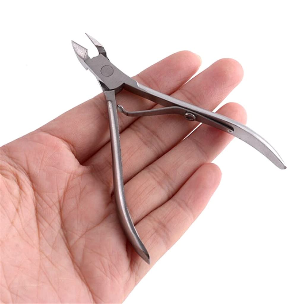 Pinza para cutículas de uñas de los pies, cortador de uñas de acero inoxidable, alicates de tijera para cutículas, herramienta profesional de manicura