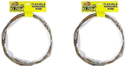Zoo Med Naturalistic Flora Flexible Colgante Vine Negro 2.4 oz (Paquete de 2)