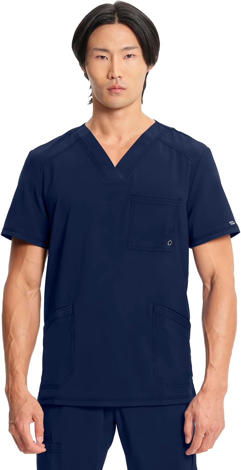 Infinity Mens V-Neck Scrub Top Modern Fit, 3 Pockets, Rib-Knit Back Panels, Moisture-Wicking 360° Stretch – CK900A