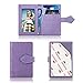 Produktbild JHM Wallet Card Bag Prägeartige Beschaffenheit Multifunktionsmappe-Karten-Tasche kann zum Telefon oder zum Auto angebracht Werden Reisepass-Tasche (Farbe : Lila)