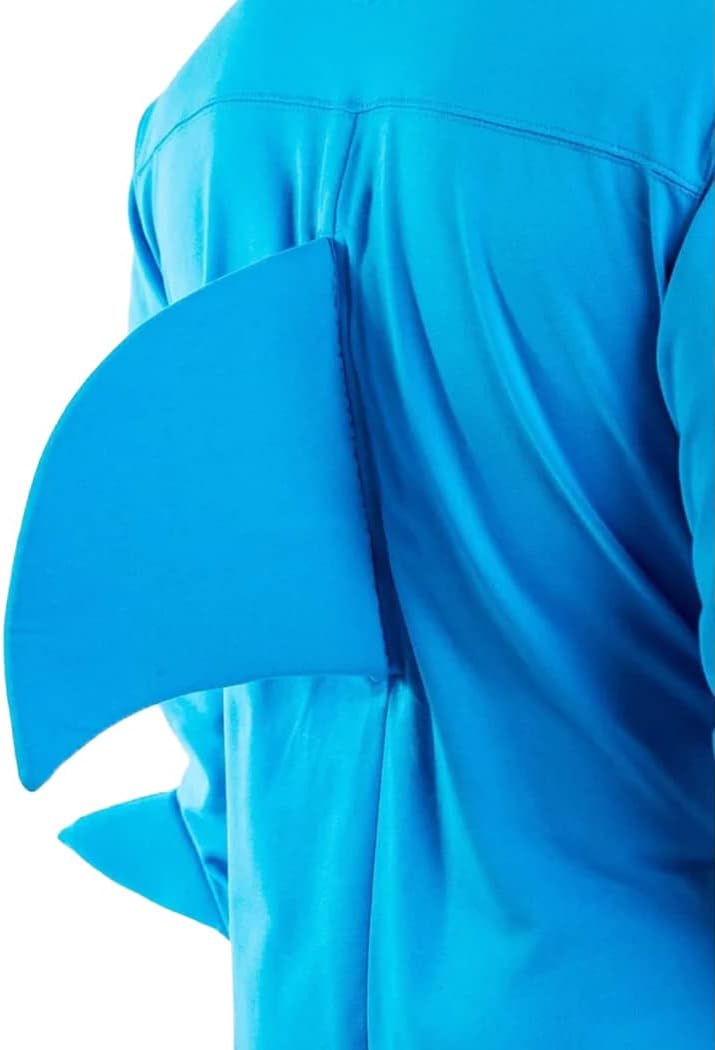 Tipsy Elves Men's Halloween Blue Shark Costume - Funny Halloween Whale Jumpsuit for Adults - Image 6