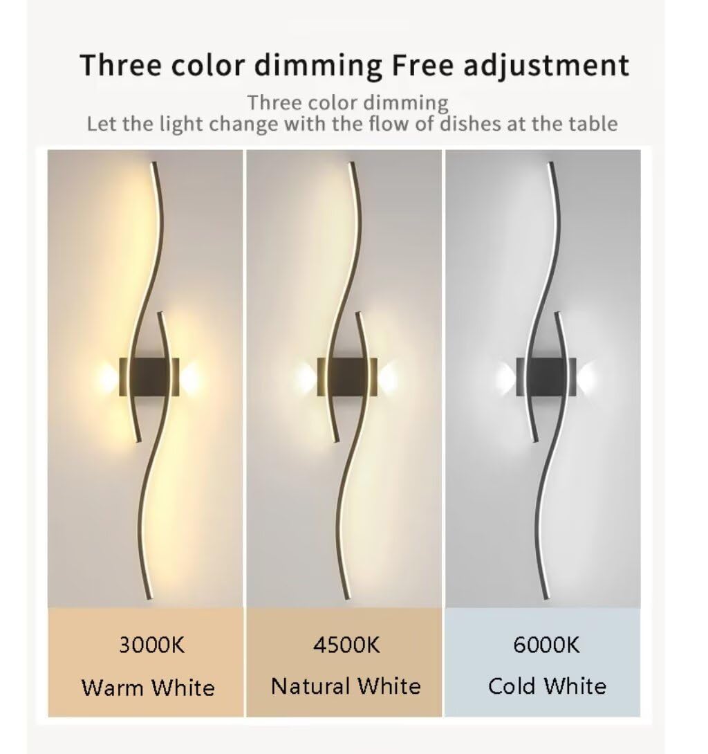 Nowoczesny kinkiet ścienny LED 120 cm oświetlenie w górę w dół ściemniana aluminiowa oprawa w 3 kolorach stylowy złoty design do salonu sypialni przedpokoju współczesna dekoracja domu