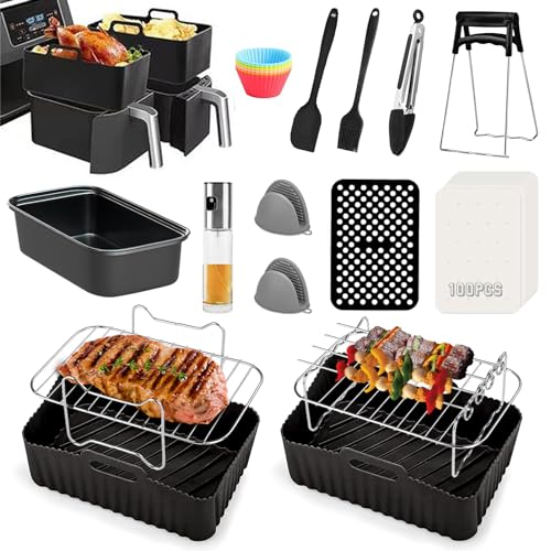 Heißluftfritteusen Zubehör für Ninja Foodi AF400EU, AF300EU, Emerio, Princess, Innsky, COSORI,...