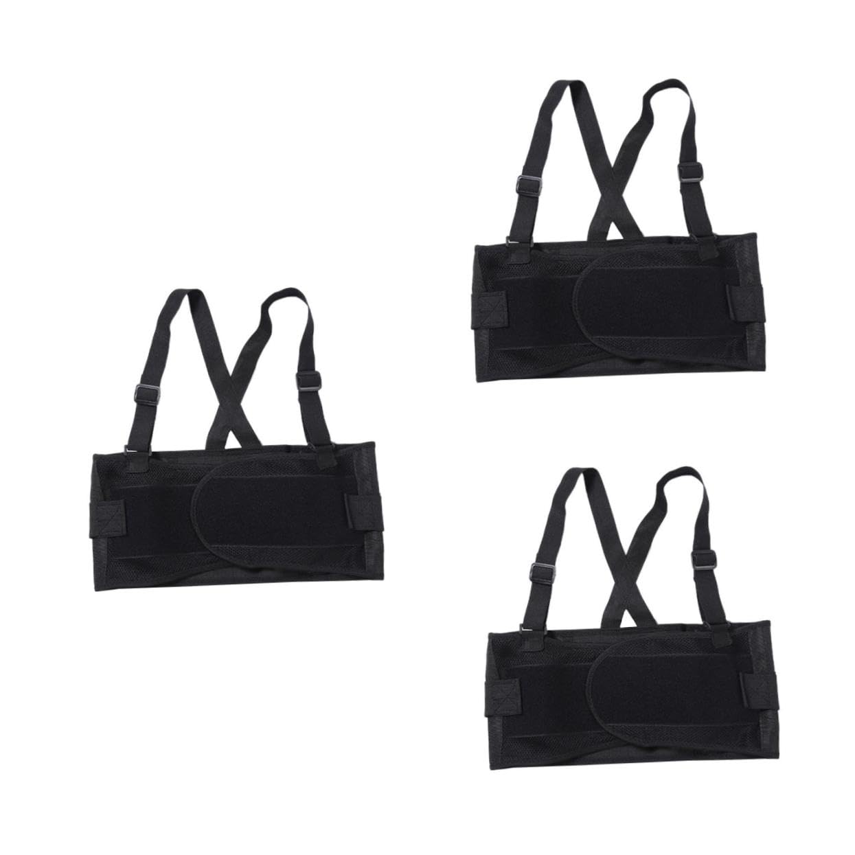 PACKOVE 3pcs Adjustable Back Support Belt for Fitness and Mountaineering Protective Lumbar Brace Strap Breathable Elastic Waist Support Lightweight Design