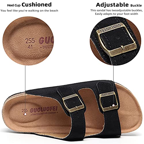 Cork Sandals Women With Arch Support, Comfortable Summer Beach Sandals For Women/Girls/Ladies,Leather Slide Shoes For Women2