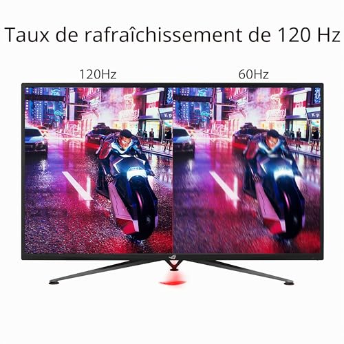 ASUS ROG XG438QR Ecran PC gaming 43" 4K Dalle VA 16:9 120Hz 3840 x 2160 600cdm² Display Port 3x HDMI et 2x USB 3.0 AMD FreeSync Premium HDR 600 Haut parleurs 2x10W PS5 XBOX - vue 10
