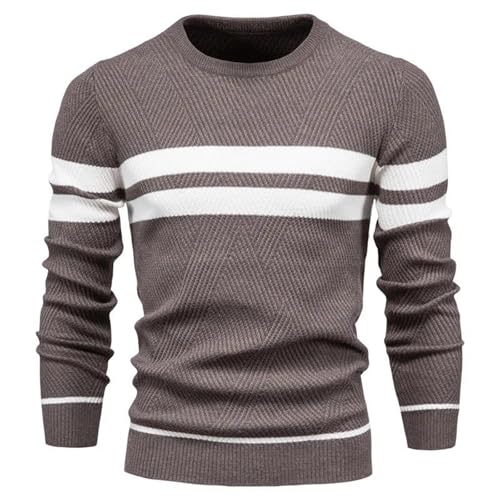 Men'S O-Neck Warm Pullover Knitted Sweater Casual Autumn and Winter Soft and Comfortable Sweater2