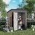 COMHOMA Shed Outdoor Storage Shed Metal,Lockable Doors Tool Sheds with Sloping Roof,Steel Garden Shed with Air Vent for Backyard,Patio,Lawn,Poolside(Brown,5'*3')
