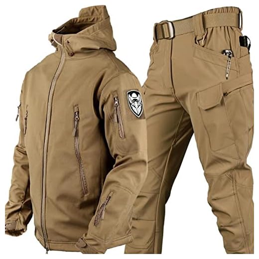 Tenue militaire imperméable camouflage – Ensemble veste et pantalon tactiques pour homme pour combat militaire
