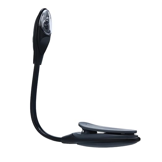 Ubervia Reading Light Rechargeable Led Button Book Reading Light Flexible Lamp with Dimmer Clip On for Table Desk Portable (Color : Gray)