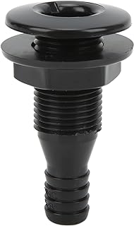 Thru Hull Fitting, 5/8in Plastic Marine Thru Hull Exhaust Fittings Boat Through Hull Connection Boat Drain Outlet Plug Hose Connector for Boats Marines(black) Boat/Yacht Parts