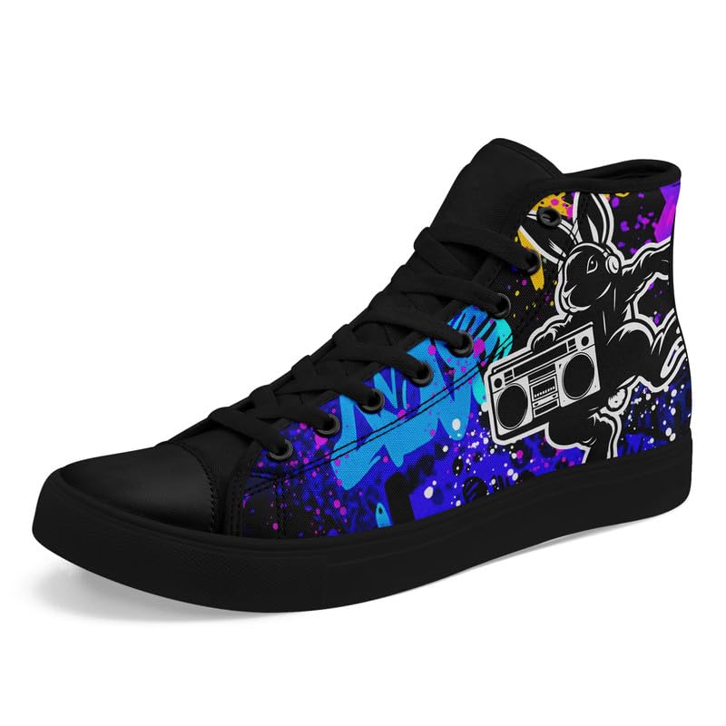 AWSOLE Yoga Printed High-Top Canvas Shoes for Women Unisex Fashion Lace Up Sneakers Casual Walking Tennis Trainer for Girls