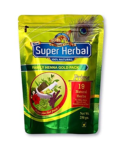 New Super Herbal Prime Henna Gold Pack | Natural | 250g | 8.8oz | Pack of 2