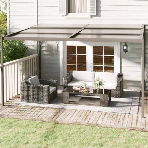 Ordellia Cenador Antracita 4 x 3 x 2,5 m Aluminio Acero con Techo Impermeable Protección Solar para Jardín Terraza Exterior Fiesta Barbacoa Festival