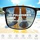 Occhsouo Polarisiert Sonnenbrille Herren - Damen UV400 Schutz Sunglasses Men Women TR90 Ultraleichte Rahmen Schwarz CAT 3 CE Retro Sport Polarisierte Sonnenbrillen für Angeln, Fishing, Fahren, Ski