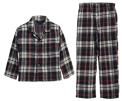 Gioberti Boys Yarn-Dye Brushed 2 Piece Flannel Lounge & Pajama Set with Elastic Waist Pants2