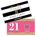 Big Dot of Happiness Finally 21 Girl - 21st Birthday - Birthday Party Game Scratch Off Dare Cards - 22 Count