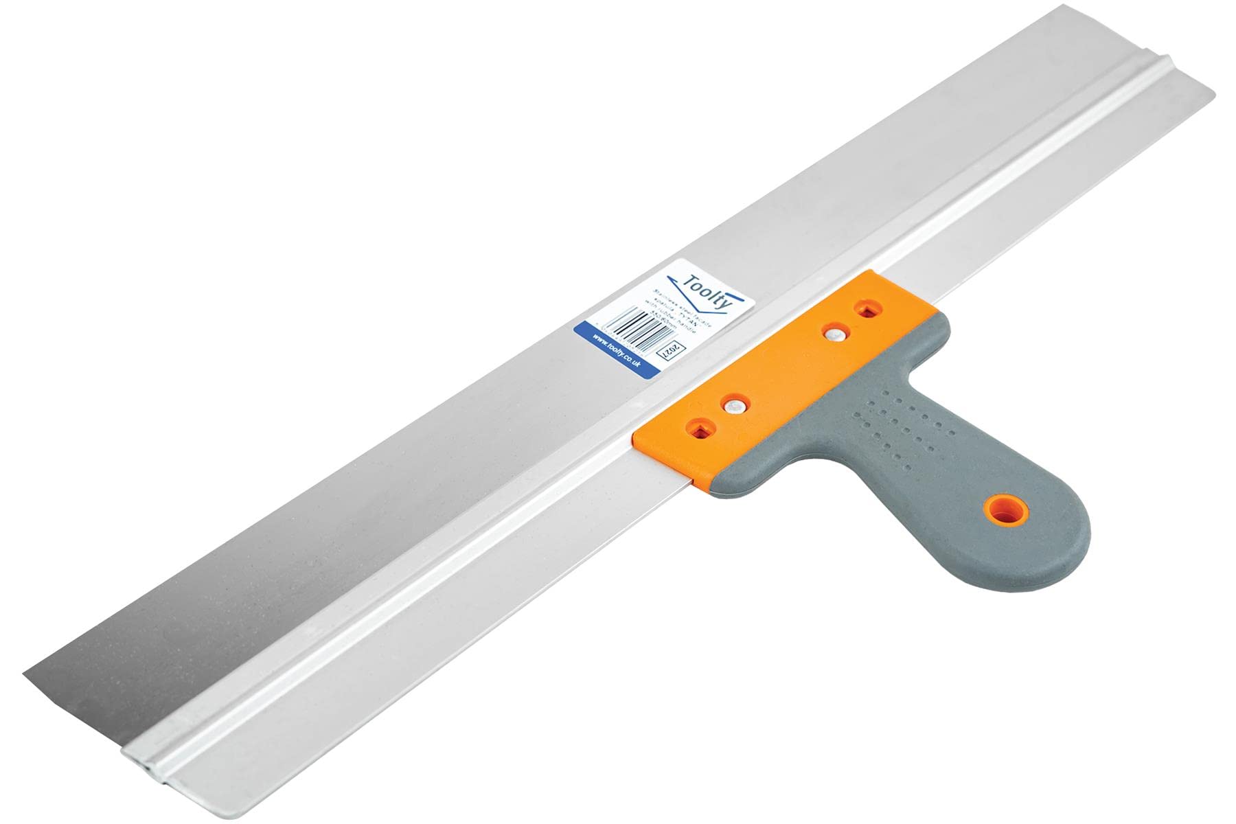 Toolty Filling Taping Spatula With Rubber Handle On Aluminium Profile 550/60mm Stainless Steel For Plastering Finishing Rendering from B&Q