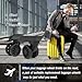 Zoofen Luggage Wheels Replacement 2 pcs Suitcase Replacement Wheels Wear-Resistant Luggage Carry On Spinner Wheels with 4 Holes (ZA-136B)
