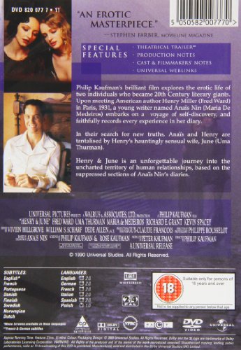 Henry And June [Edizione: Regno Unito] [Edizione