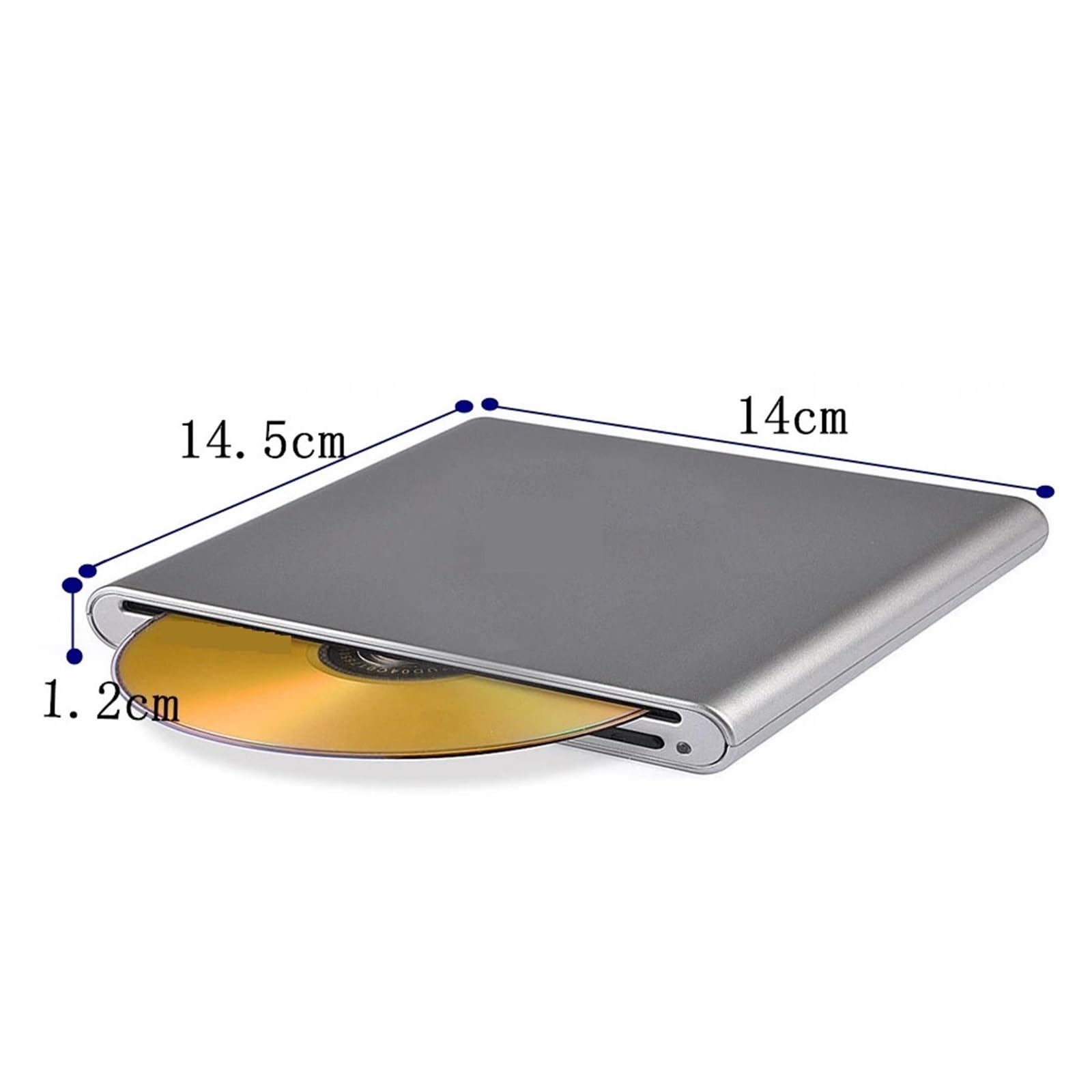 Lettore Dvd Blu-Ray Esterno Lettore 3D Lettore CD Blu-Ray USB 3.0 Compatibile con Lettore Dvd Compatto E Facile da Usare(Silver)
