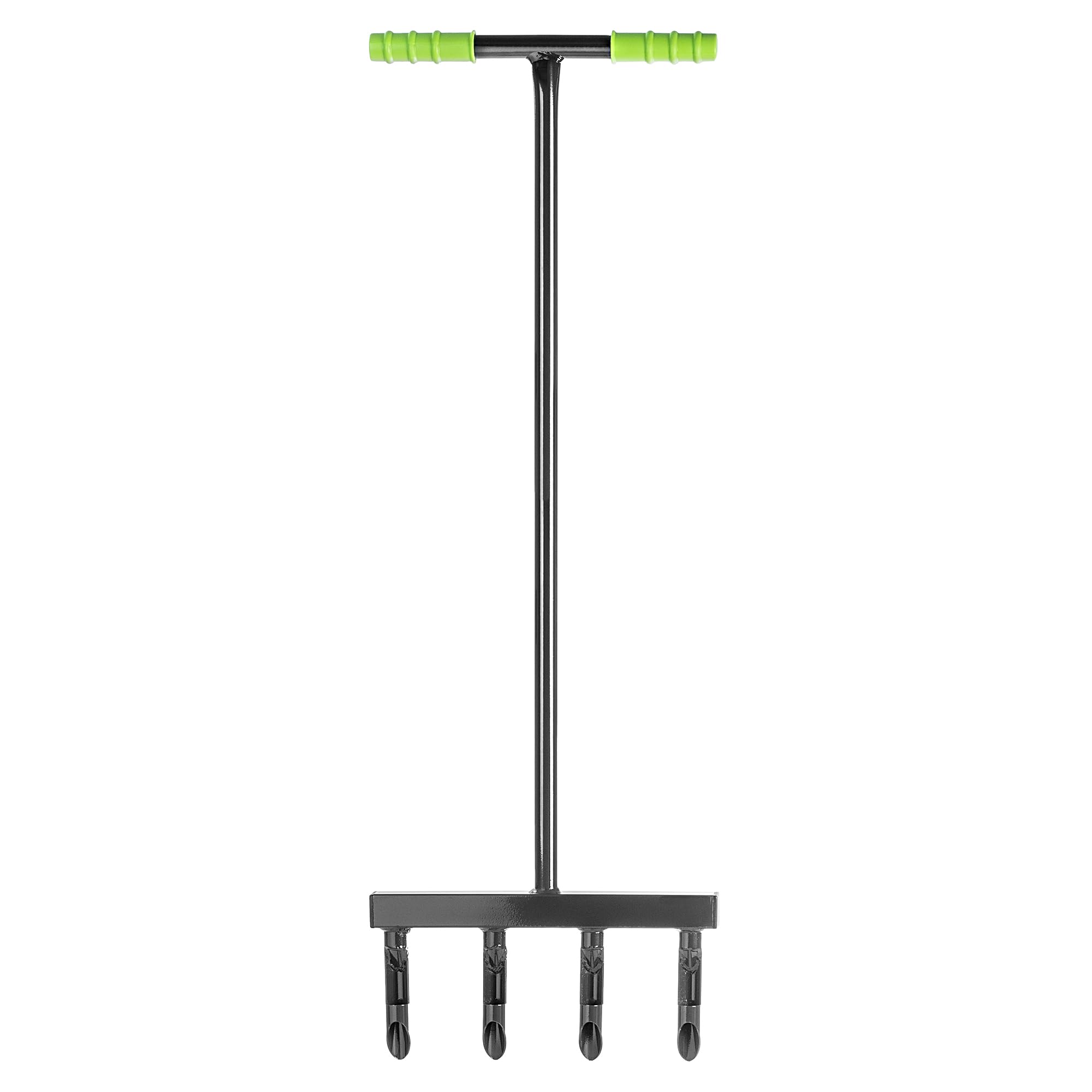 KADAX Rasenlüfter Hand-Aerifizierer | 4 Zinken T-Griff | Rasen belüften Boden lockern | langlebiges Gartenwerkzeug | für gesunden grünen Rasen