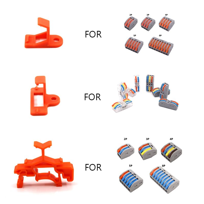10/30/50/100 Wire Connector Support 412 221 Quick Cable Findings Conductor Terminal Block Conector Fixing Base Accessories(3,100PCS)
