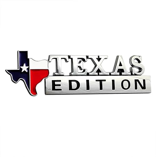 Miniatura 1 de OnlyYou.X - Calcomanía de Texas Edition Emblema Texas Edition Texas, calcomanía de Texas Editon para camioneta universal, 1 pieza de metal negro